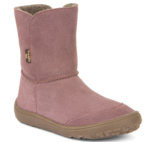 Froddo Barfuß-Winterstiefel Veloursleder TEX pink